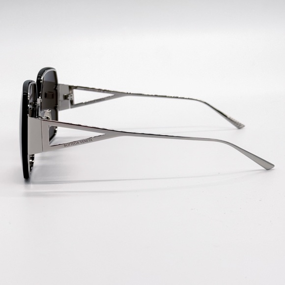 NEW BOTTEGA VENETA BV1085SA 001 SILVER GREY WOMEN SUNGLASSES BOTTEGA VENETA - Picture 6 of 11